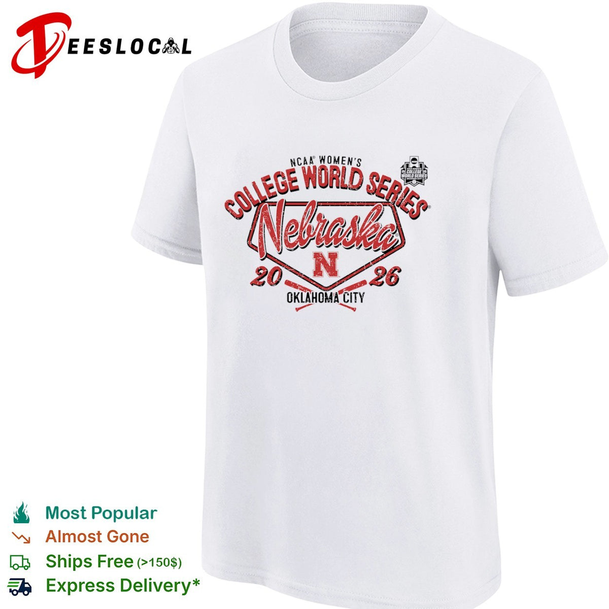 Nebraska Cornhuskers NCAA Women’s College World Series 2026 Oklahoma City shirt