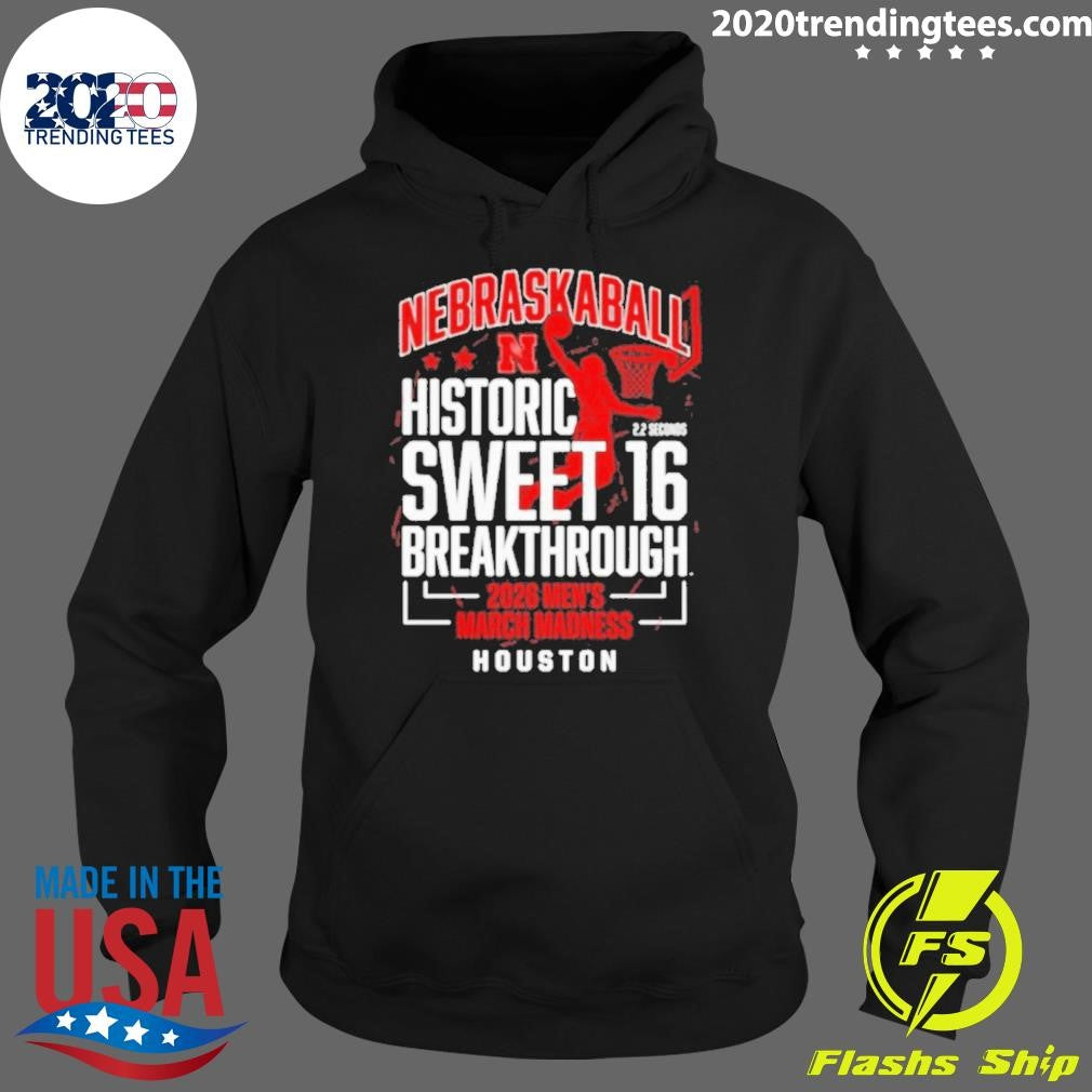 Nebraska Cornhuskers Sweet 16 2026 Men’s March Madness Logo Shirt
