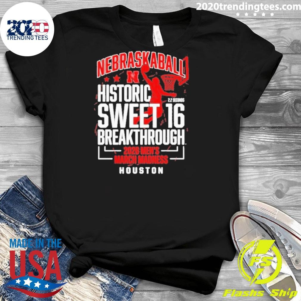 Nebraska Cornhuskers Sweet 16 2026 Men’s March Madness Logo Shirt
