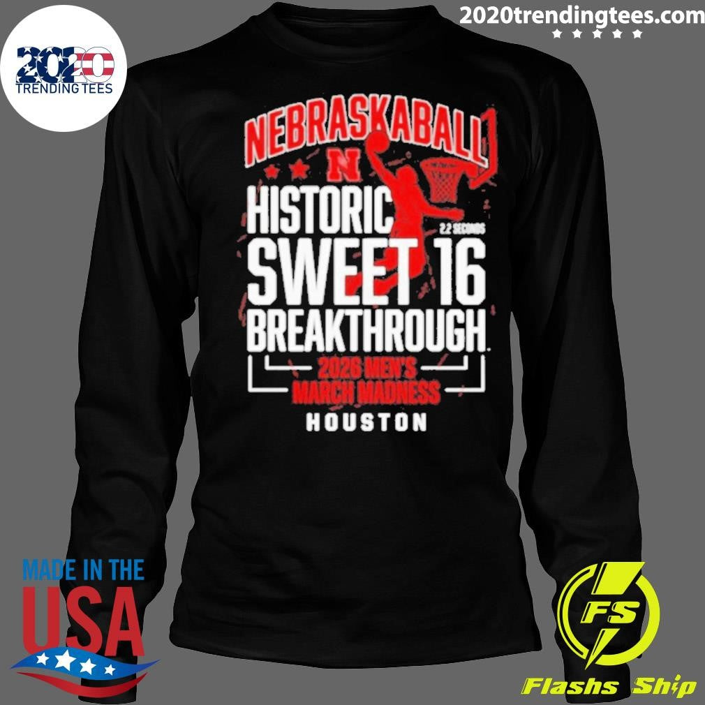 Nebraska Cornhuskers Sweet 16 2026 Men’s March Madness Logo Shirt