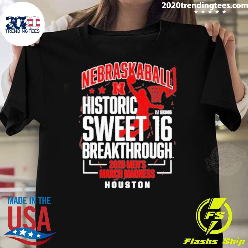 Nebraska Cornhuskers Sweet 16 2026 Men’s March Madness Logo Shirt