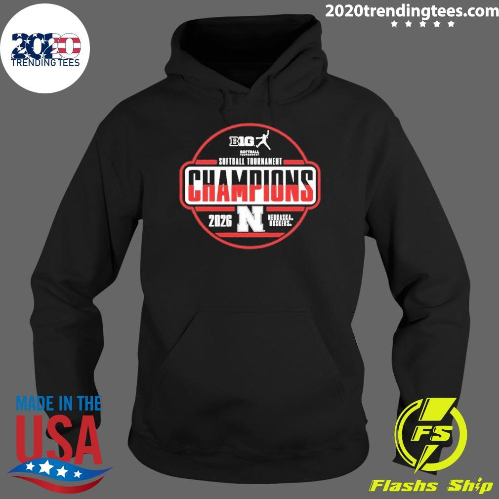 Nebraska Huskers 2026 Big Ten Softball Tournament Champions Locker Room Shirt