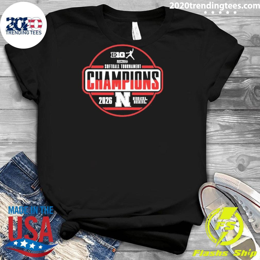 Nebraska Huskers 2026 Big Ten Softball Tournament Champions Locker Room Shirt