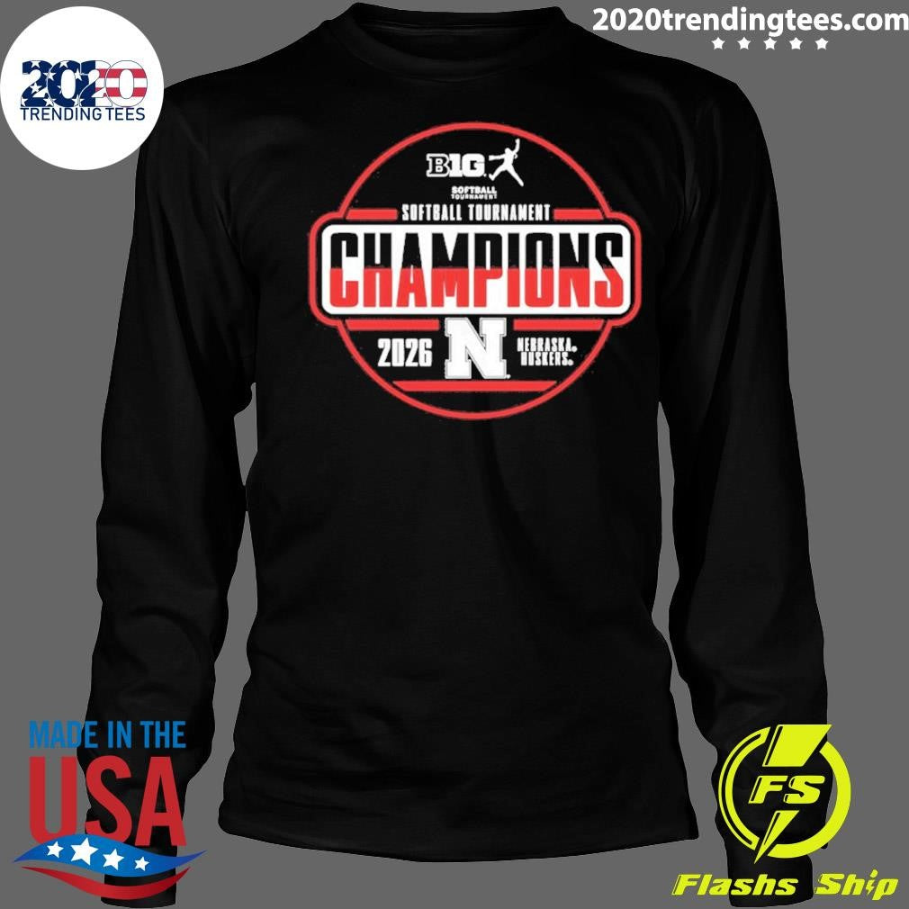 Nebraska Huskers 2026 Big Ten Softball Tournament Champions Locker Room Shirt