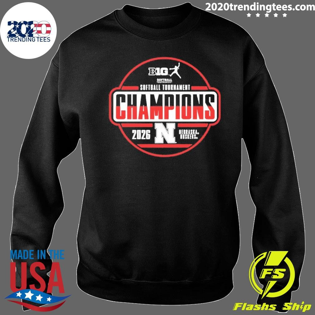 Nebraska Huskers 2026 Big Ten Softball Tournament Champions Locker Room Shirt