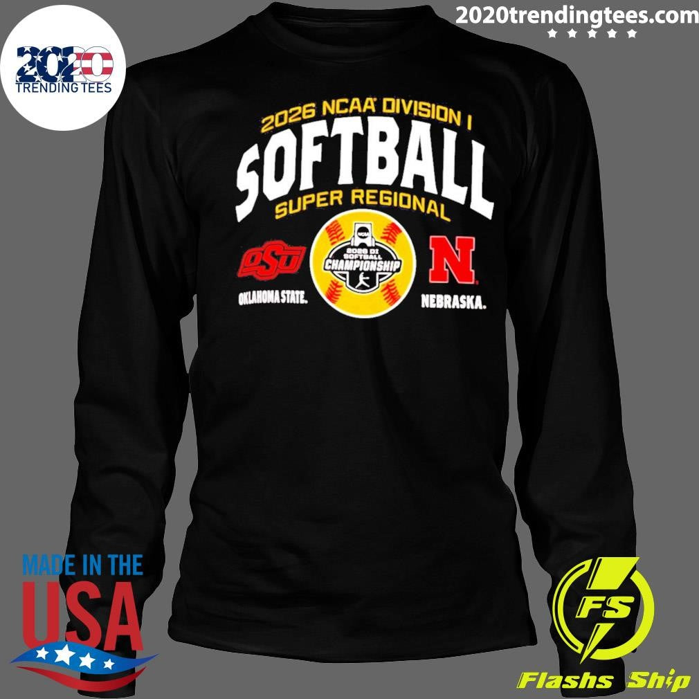 Nebraska Huskers vs. Oklahoma State Cowgirls Champion 2026 NCAA Softball Super Regional Matchup Shirt