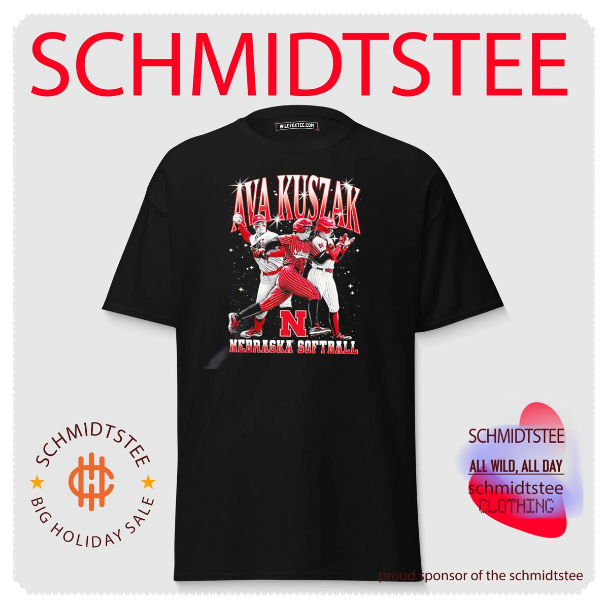 Nebraska Softball Ava Kuszak graphic shirt