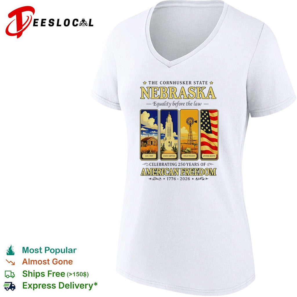 Nebraska The Cornhusker State Equality before the law Celebrating 250 Years shirt