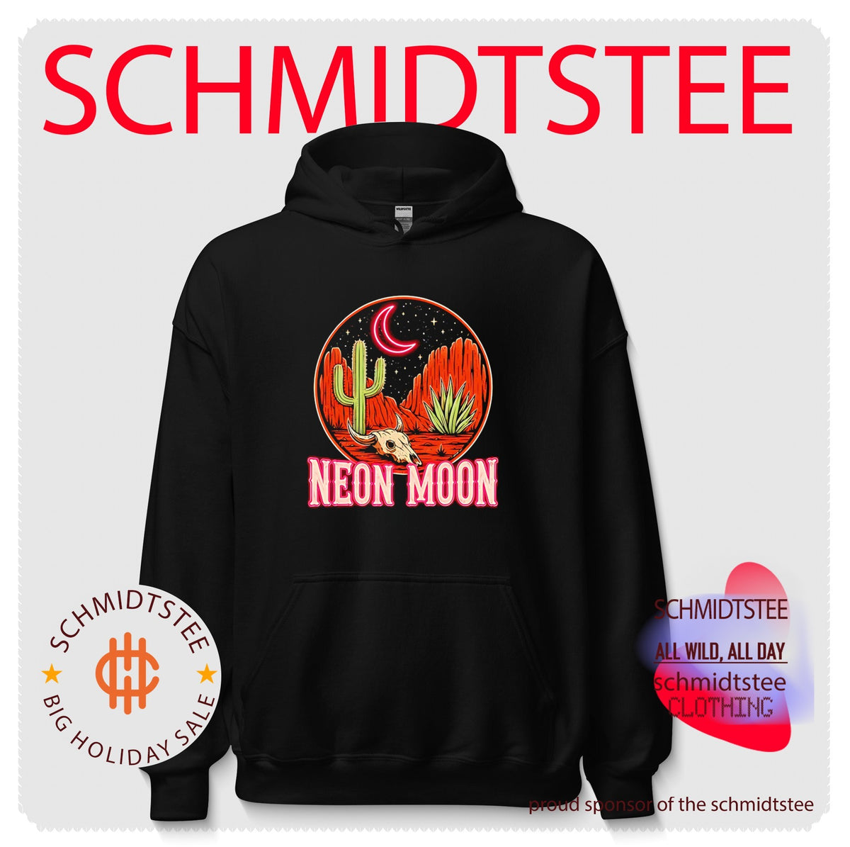Neon moon desert moon retro shirt