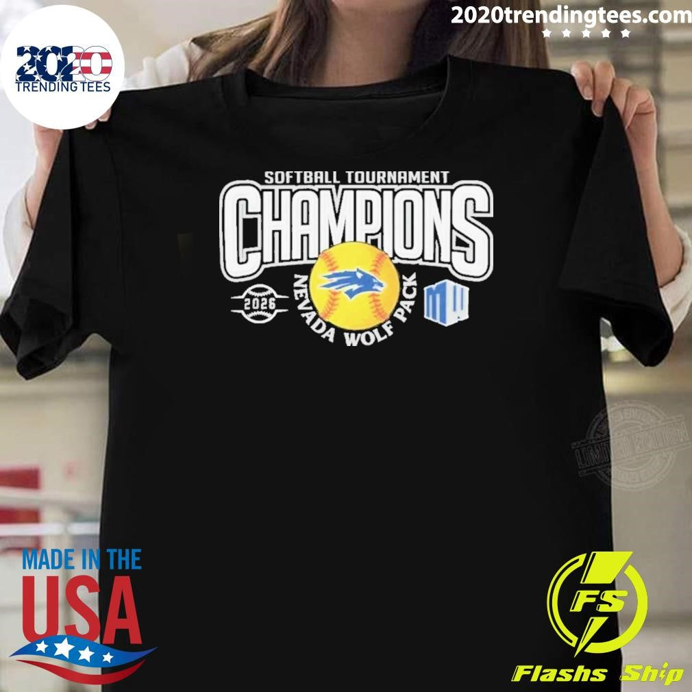Nevada Wolf Pack 2026 Softball Mountain West Tournament Champions Shirt