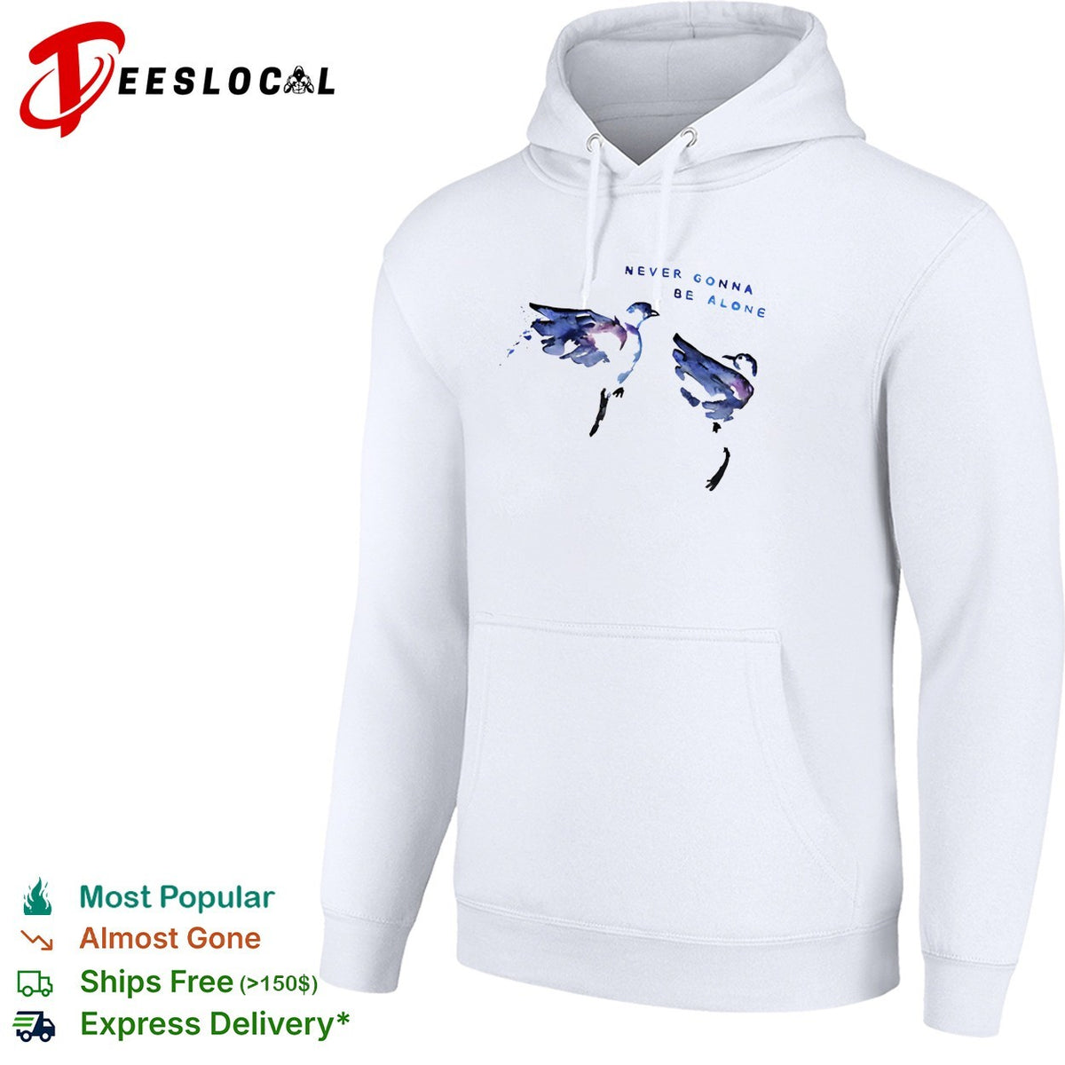 Never gonna be alone watercolor birds shirt