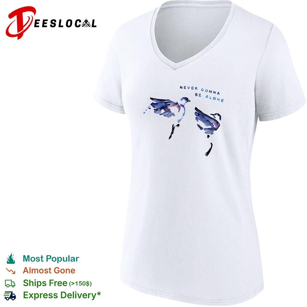 Never gonna be alone watercolor birds shirt