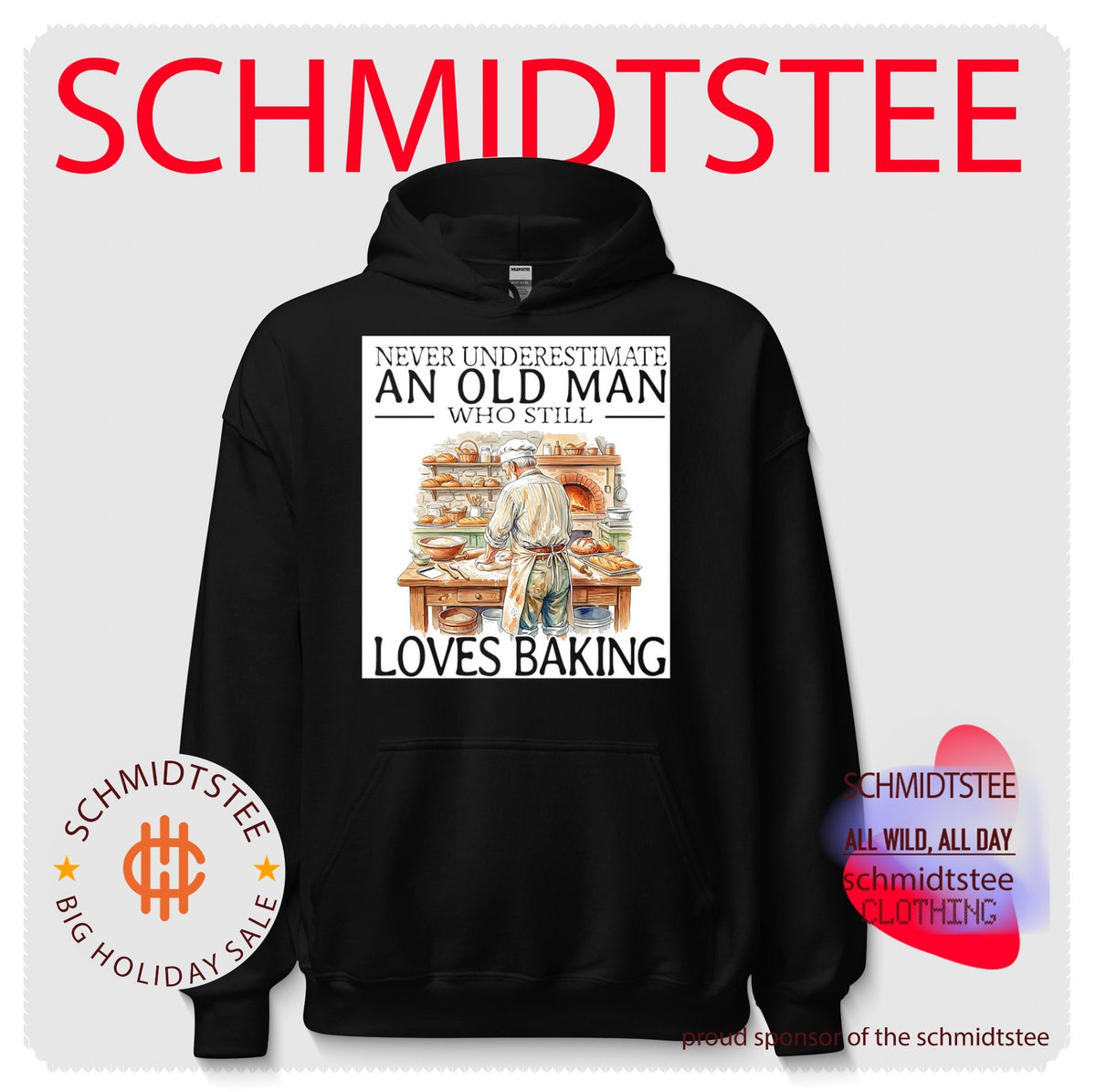 Never underestimate an old man who still loves baking shirt