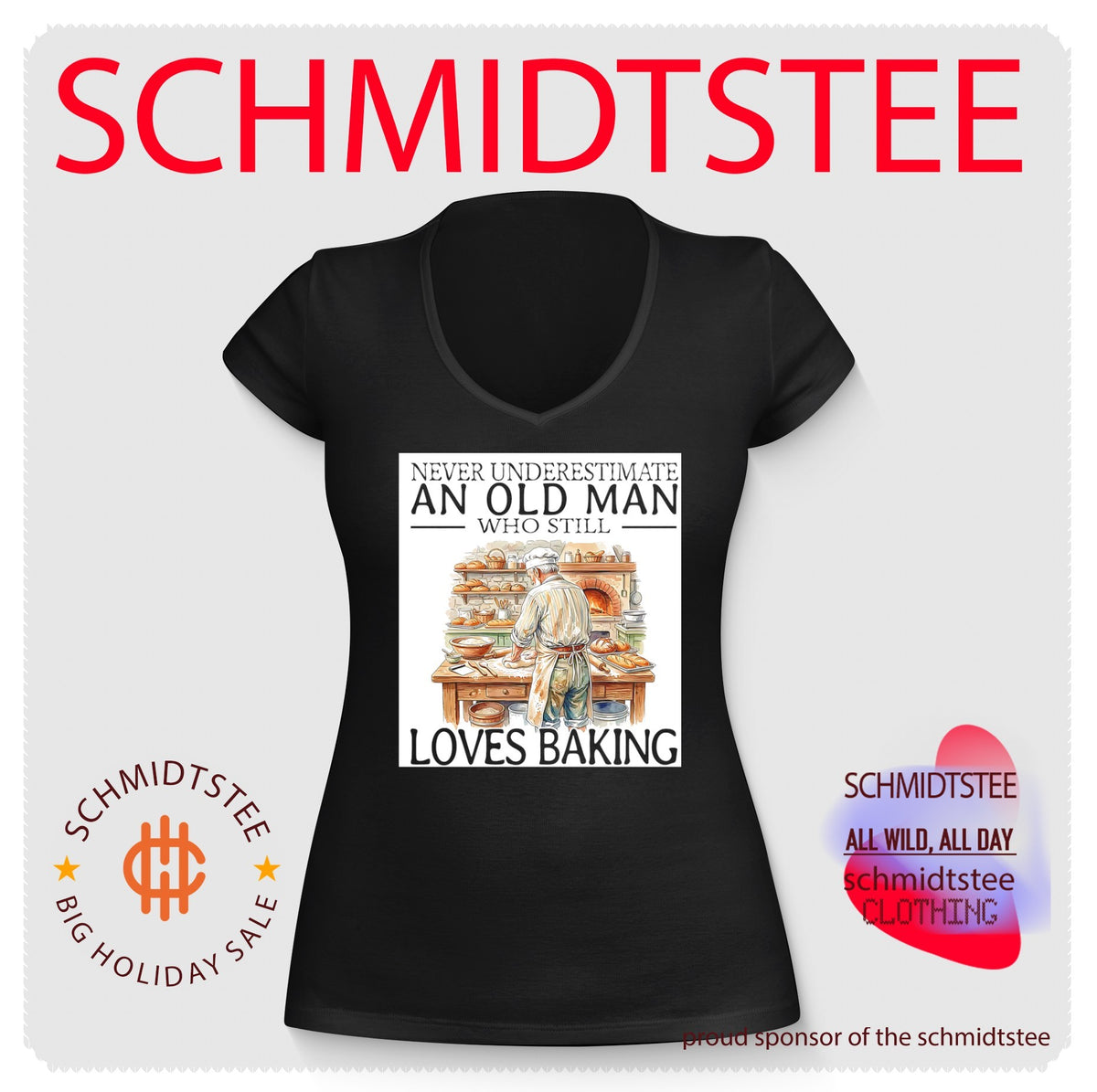 Never underestimate an old man who still loves baking shirt