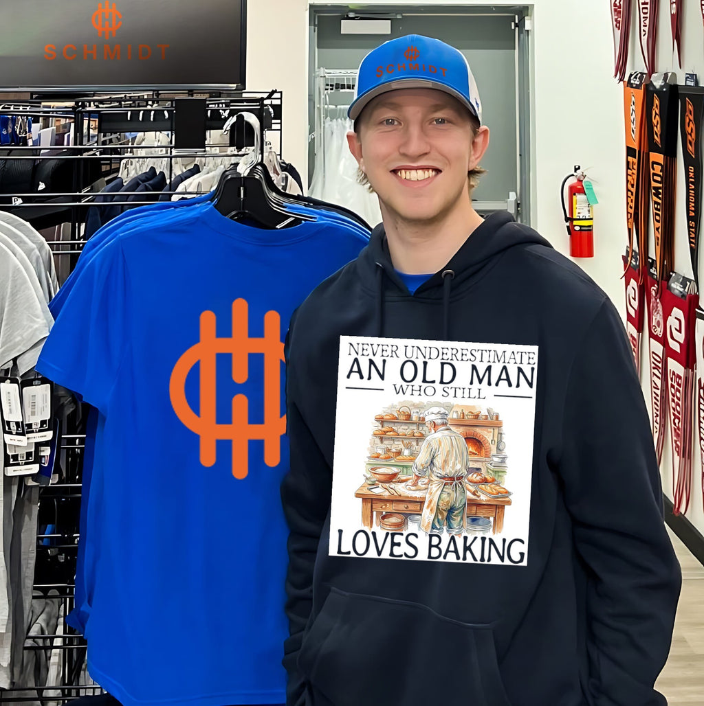 Never underestimate an old man who still loves baking shirt