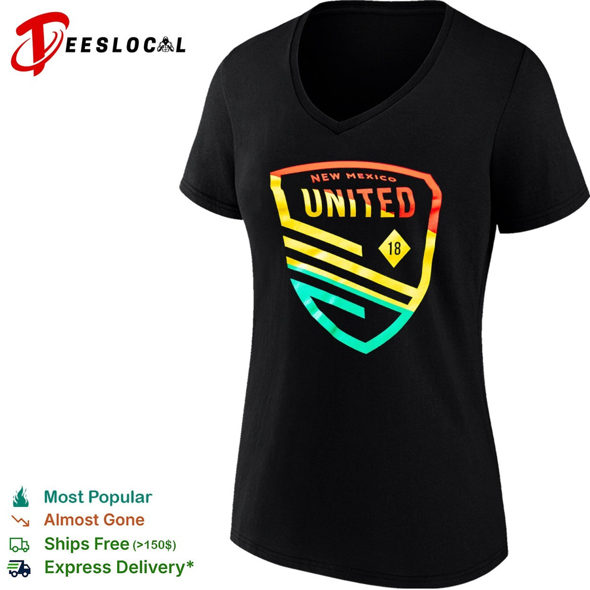New Mexico United 18 shield logo soccer crest team shirt