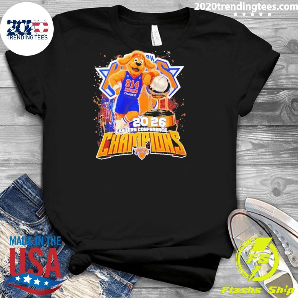 New York 914 Knicks Chase 2026 Eastern Conference Champions Mascot Trophy Shirt