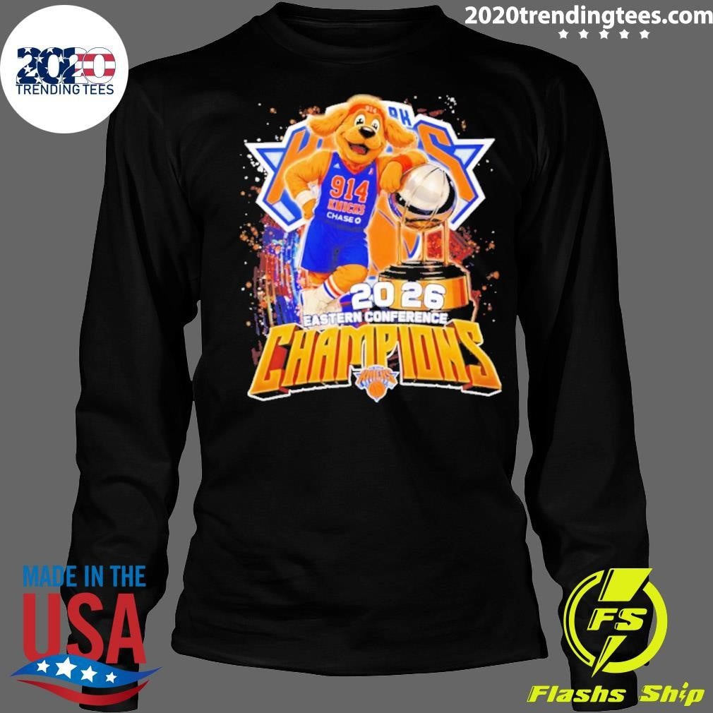 New York 914 Knicks Chase 2026 Eastern Conference Champions Mascot Trophy Shirt