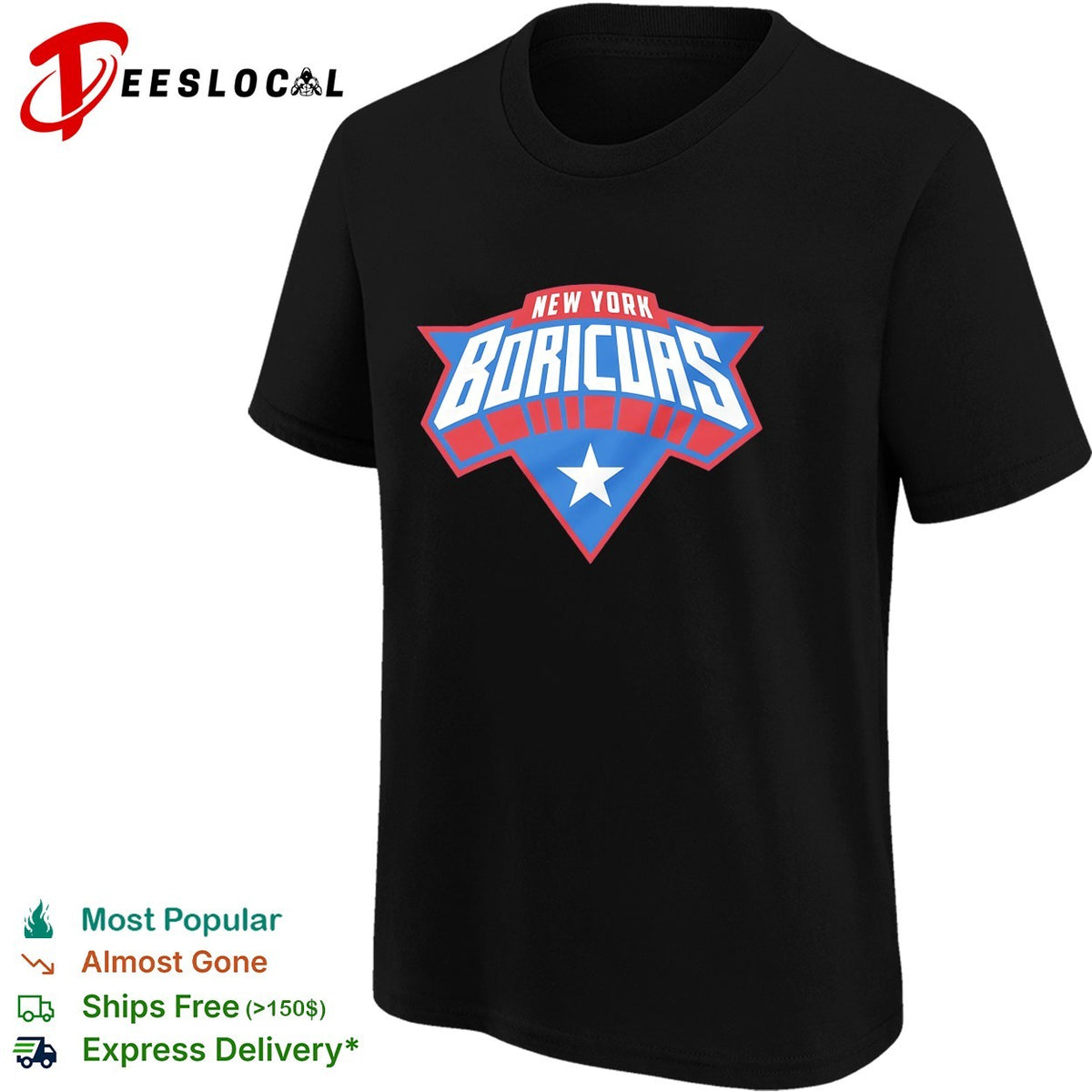New York Boricuas Puerto Rico star diamond logo bold fan art shirt