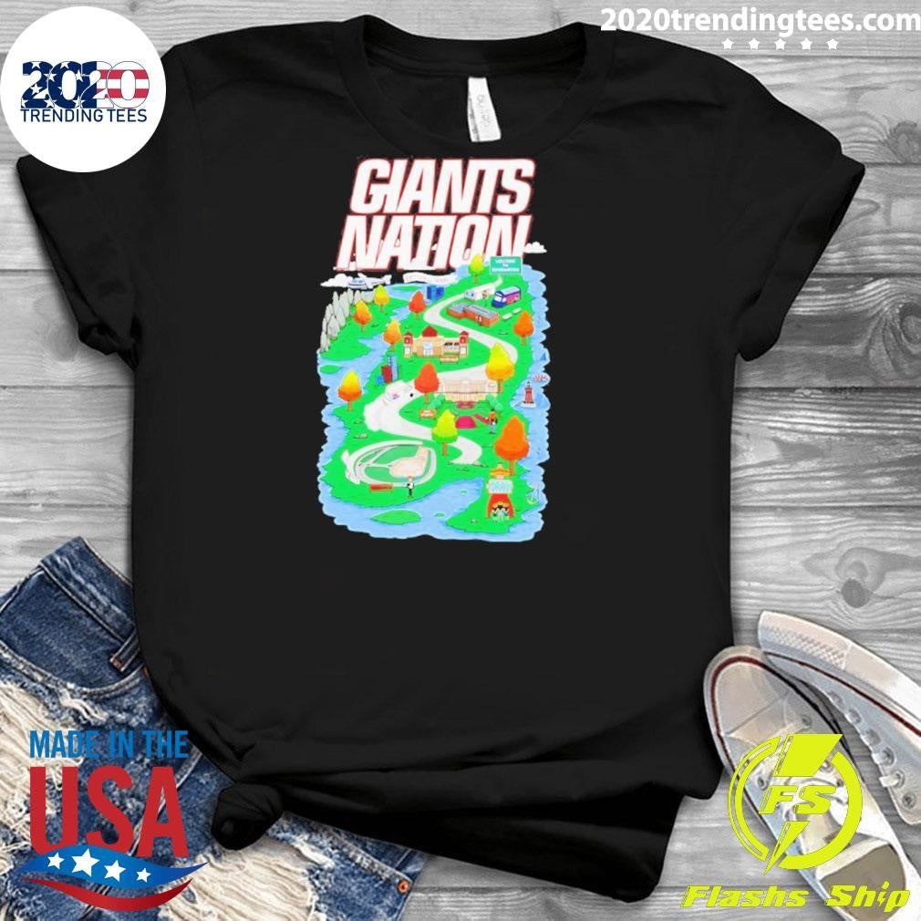 New York Giants Nation Roadmap Graphic Shirt