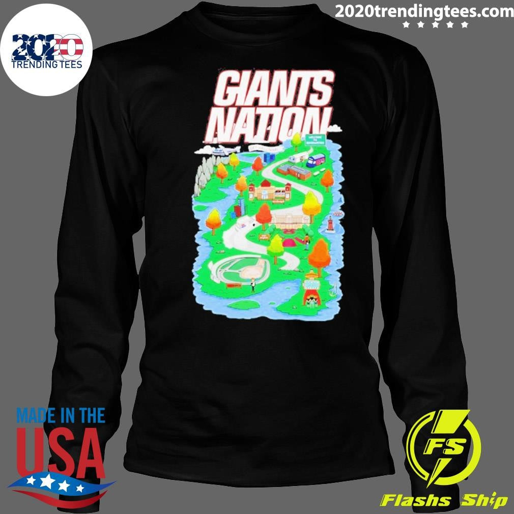 New York Giants Nation Roadmap Graphic Shirt