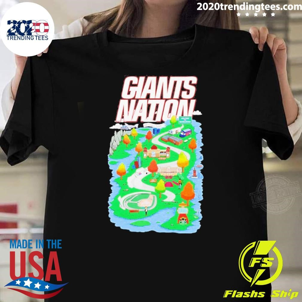 New York Giants Nation Roadmap Graphic Shirt