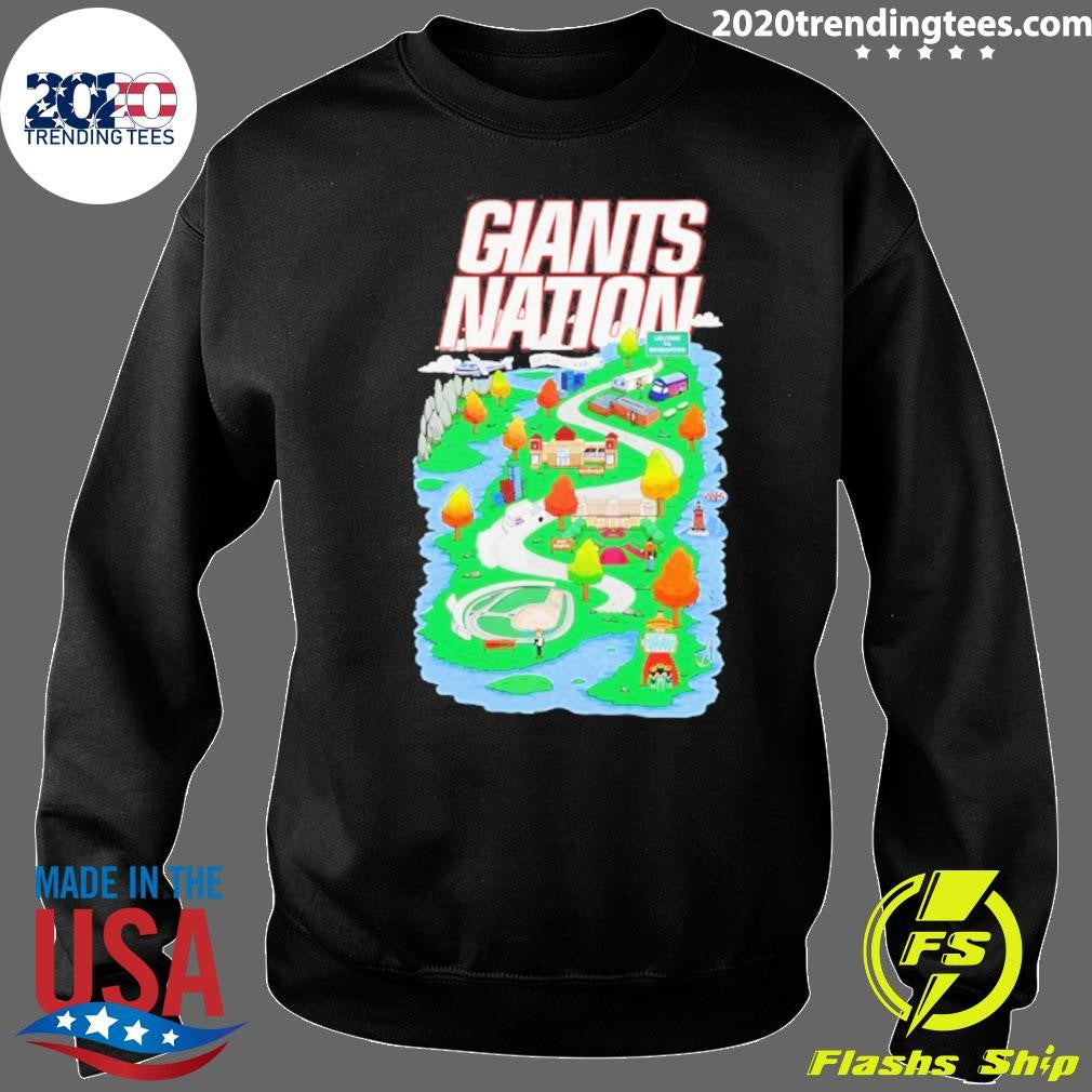 New York Giants Nation Roadmap Graphic Shirt
