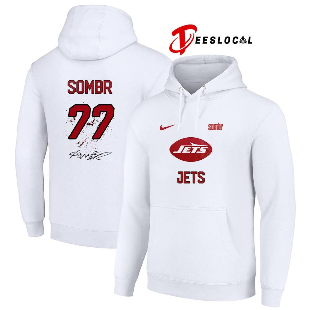 New York Jets X Sombr The Late Nights and Young Romance tour signature name and number shirt