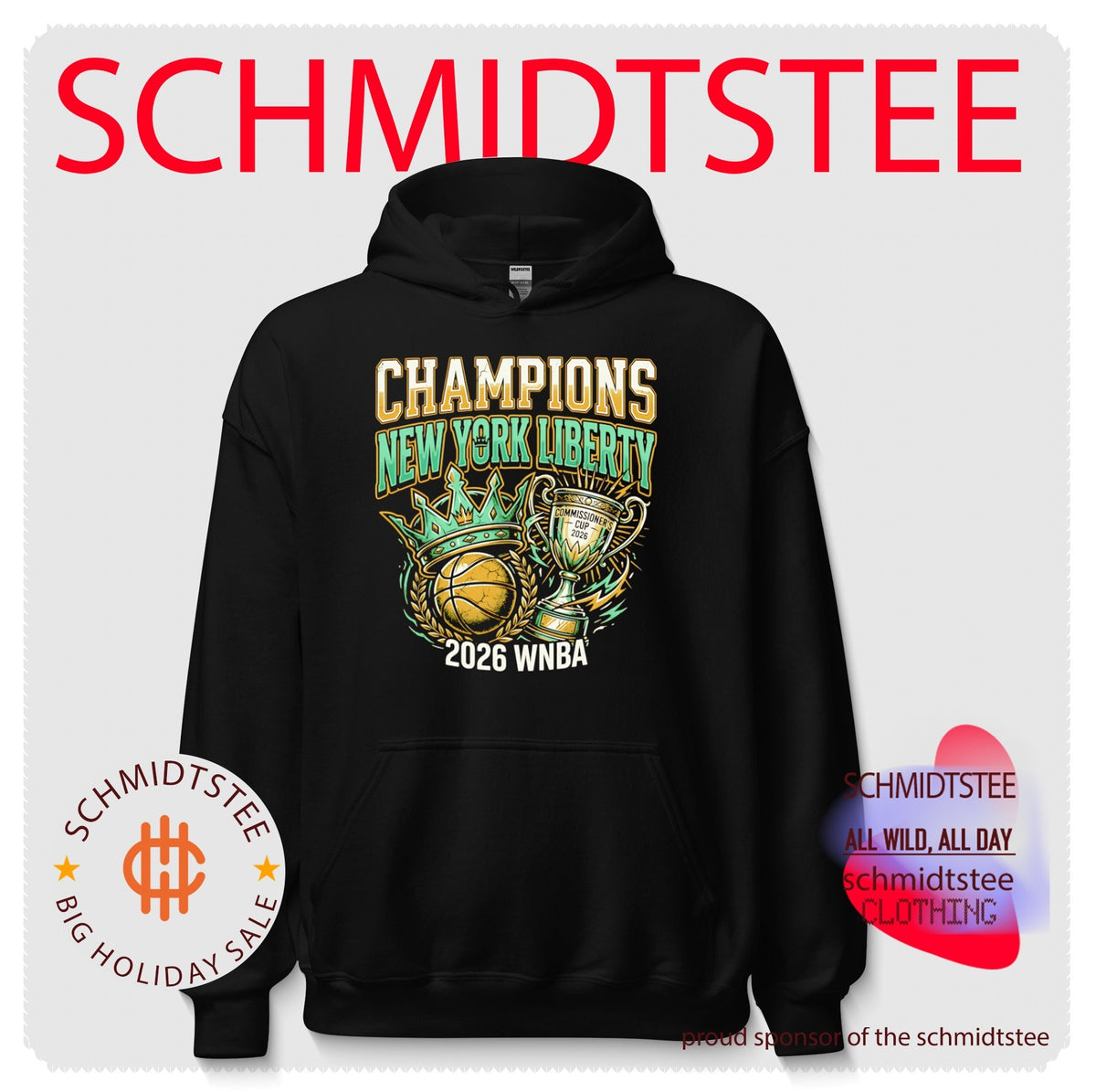 New York Liberty 2026 Commissioner’s Cup Champions basketball trophy shirt