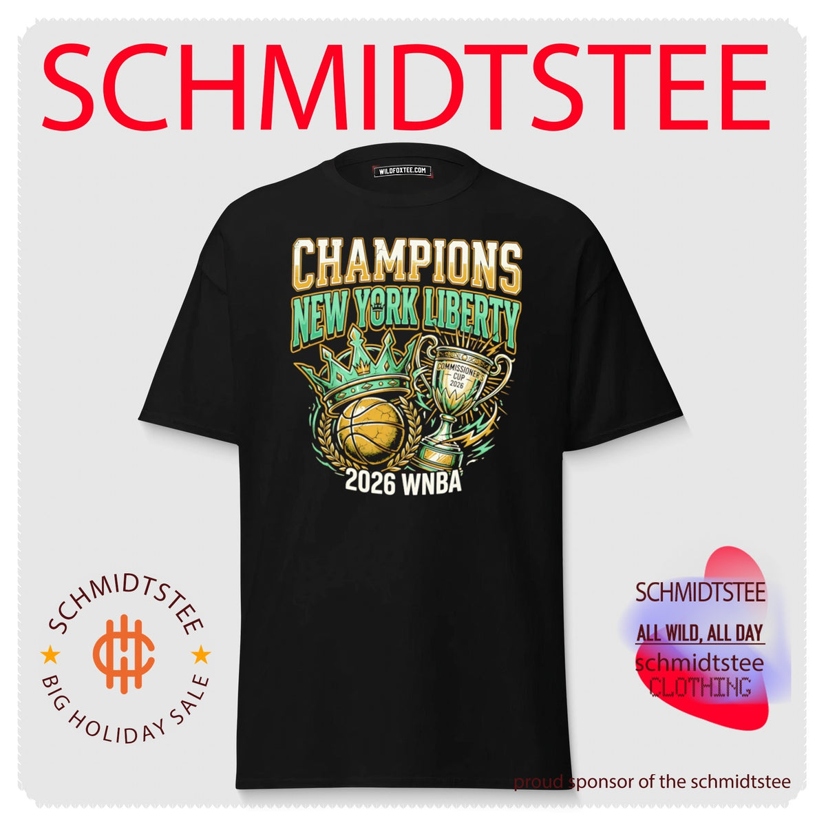 New York Liberty 2026 Commissioner’s Cup Champions basketball trophy shirt