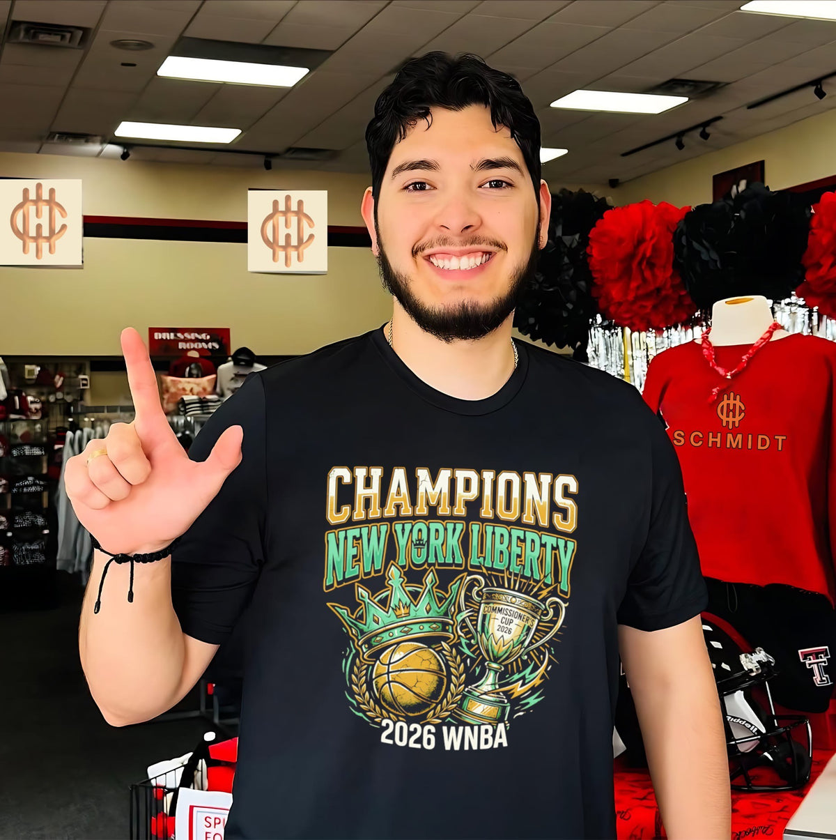 New York Liberty 2026 Commissioner’s Cup Champions basketball trophy shirt