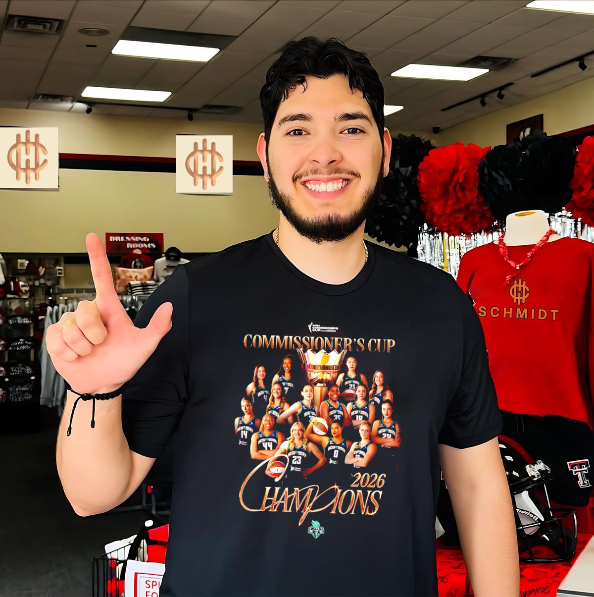 New York Liberty 2026 Commissioner’s Cup Champions poster shirt