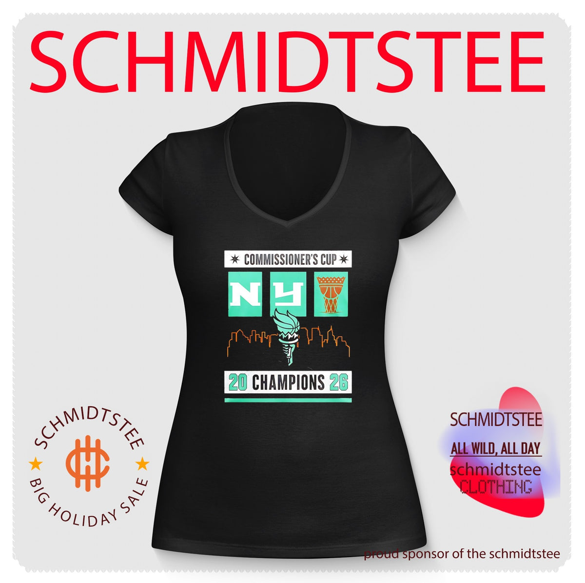 New York Liberty Commissioner’s Cup 2026 Champions Distressed shirt