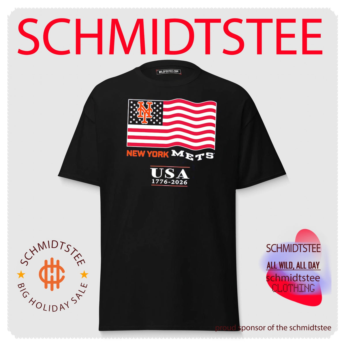 New York Mets USA 1776-2026 Patriotic Flag 4th of July shirt