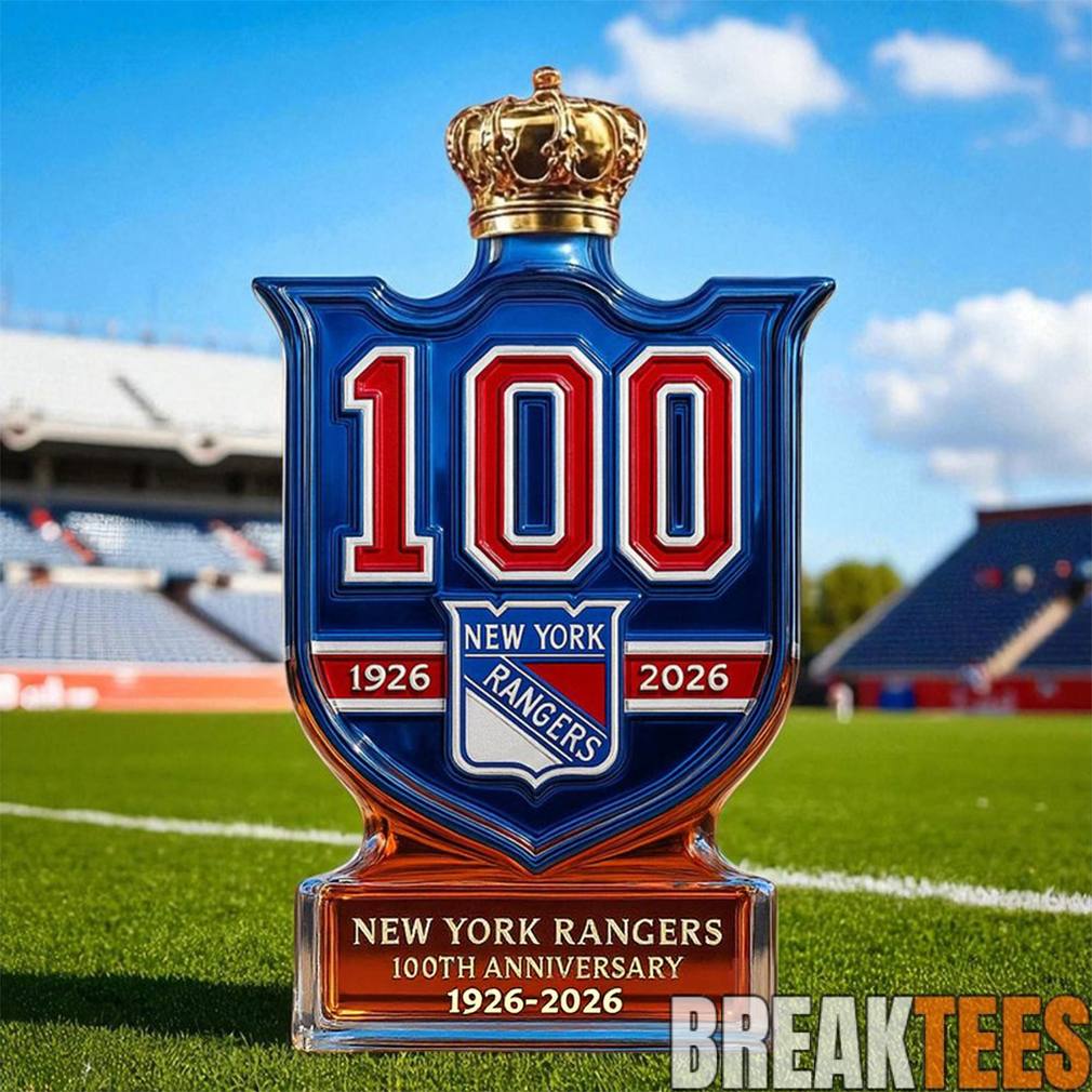 New York Rangers 100th Anniversary Limited Edition Whiskey Bottle