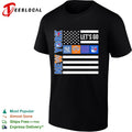 New York Sport Teams Yankees Knicks Giants Rangers American flag shirt
