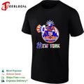 New York Yankees Mets Knicks Rangers Statue of Liberty logo funny shirt