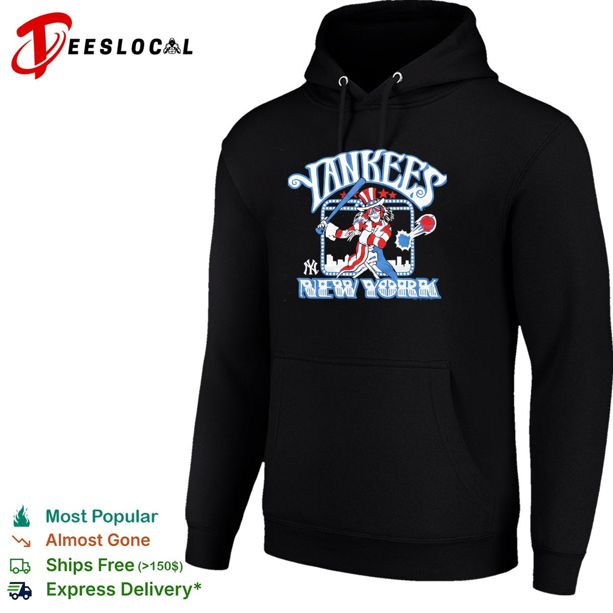 New York Yankees x Grateful Dead Uncle Sam MLB graphic shirt