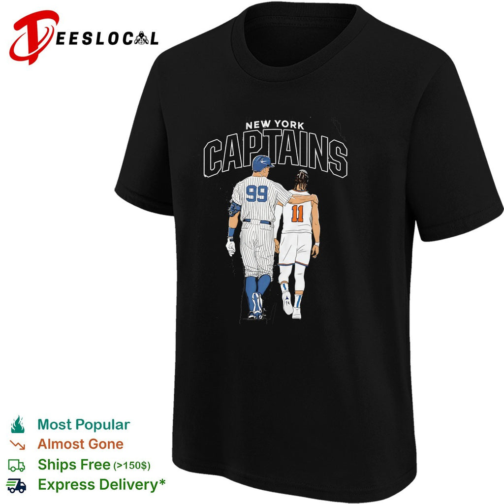 New York captains baseball and basketball players walking shirt