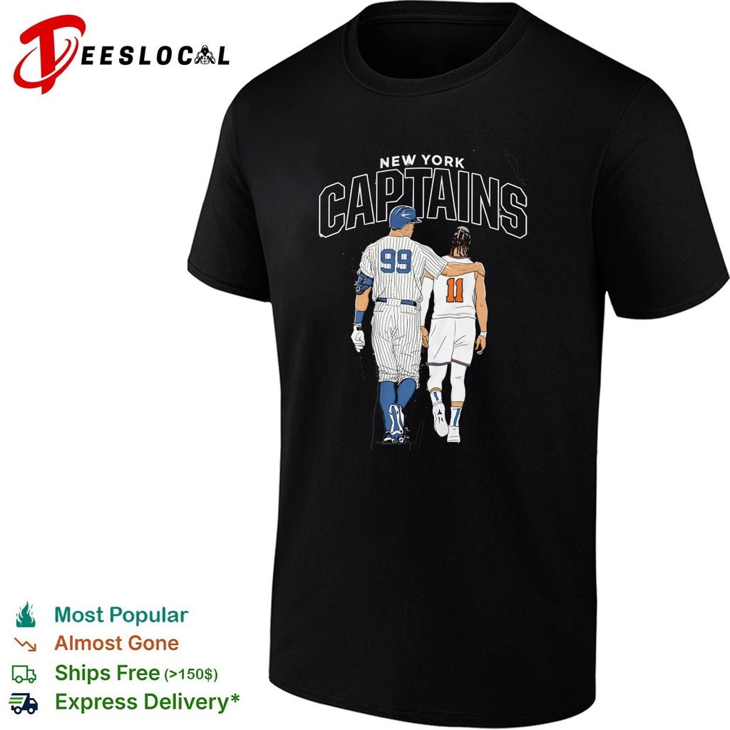 New York captains baseball and basketball players walking shirt