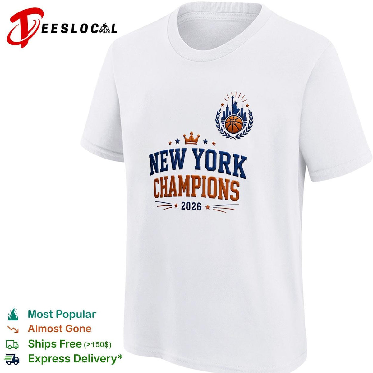 New York champions 2026 crown baseball shirt