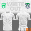 New Zealand Warriors White out NRL Limited Edition 3D T-Shirt
