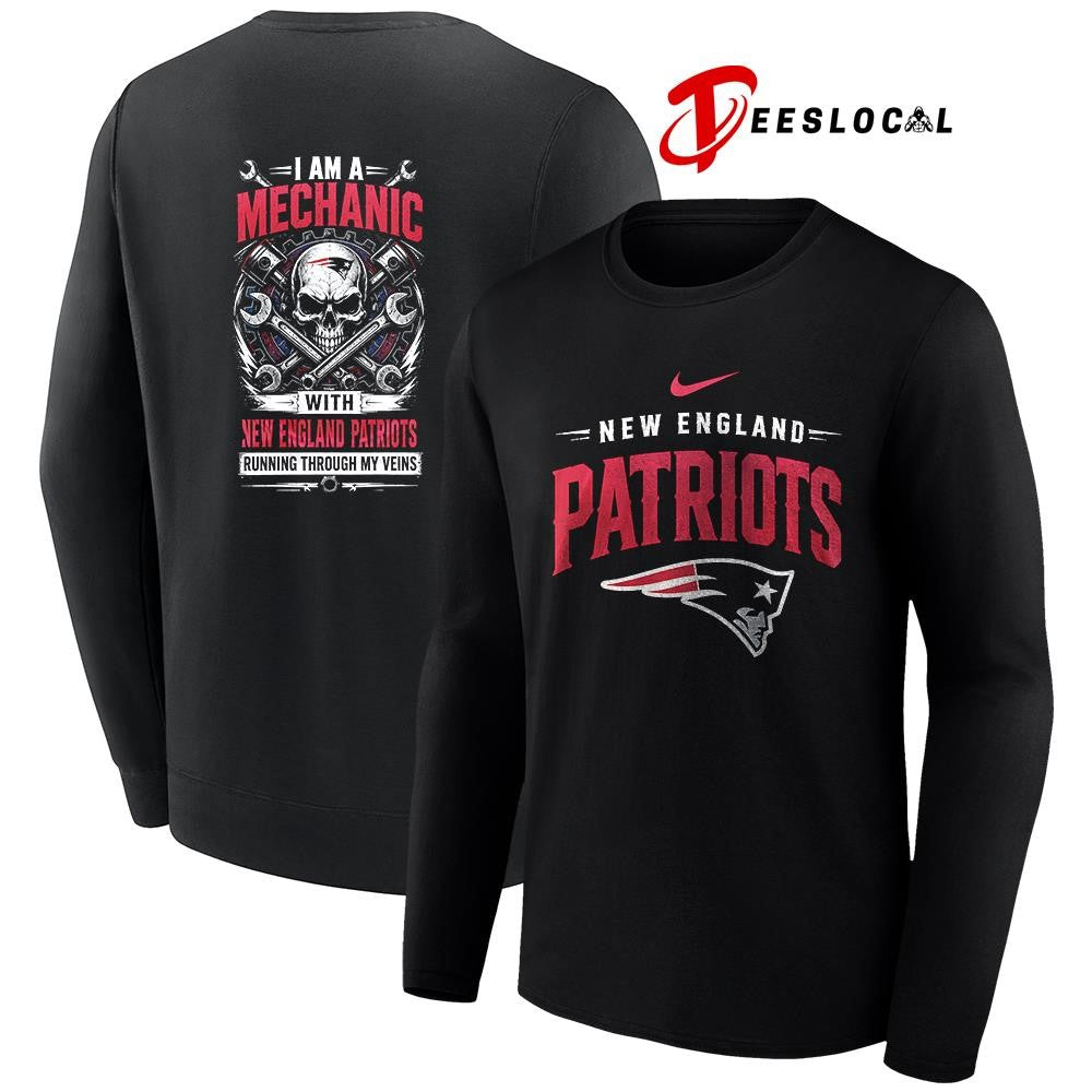 NewEnglandPatriotsIamamechanicrunningthroughmyveinsskeletonshirt
