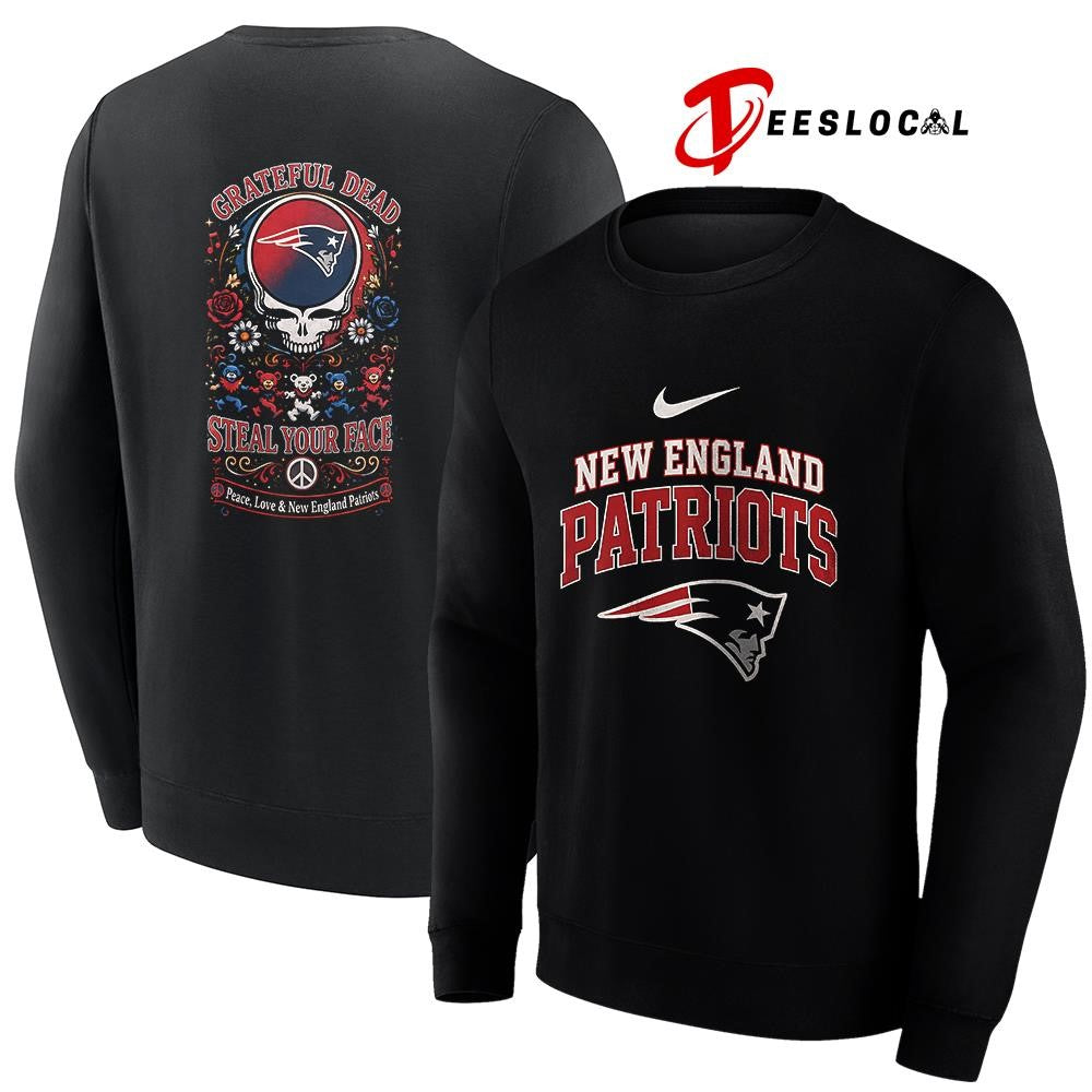 NewEnglandPatriotsxGratefulDeadstealyourfacepeacelovelogoshirt