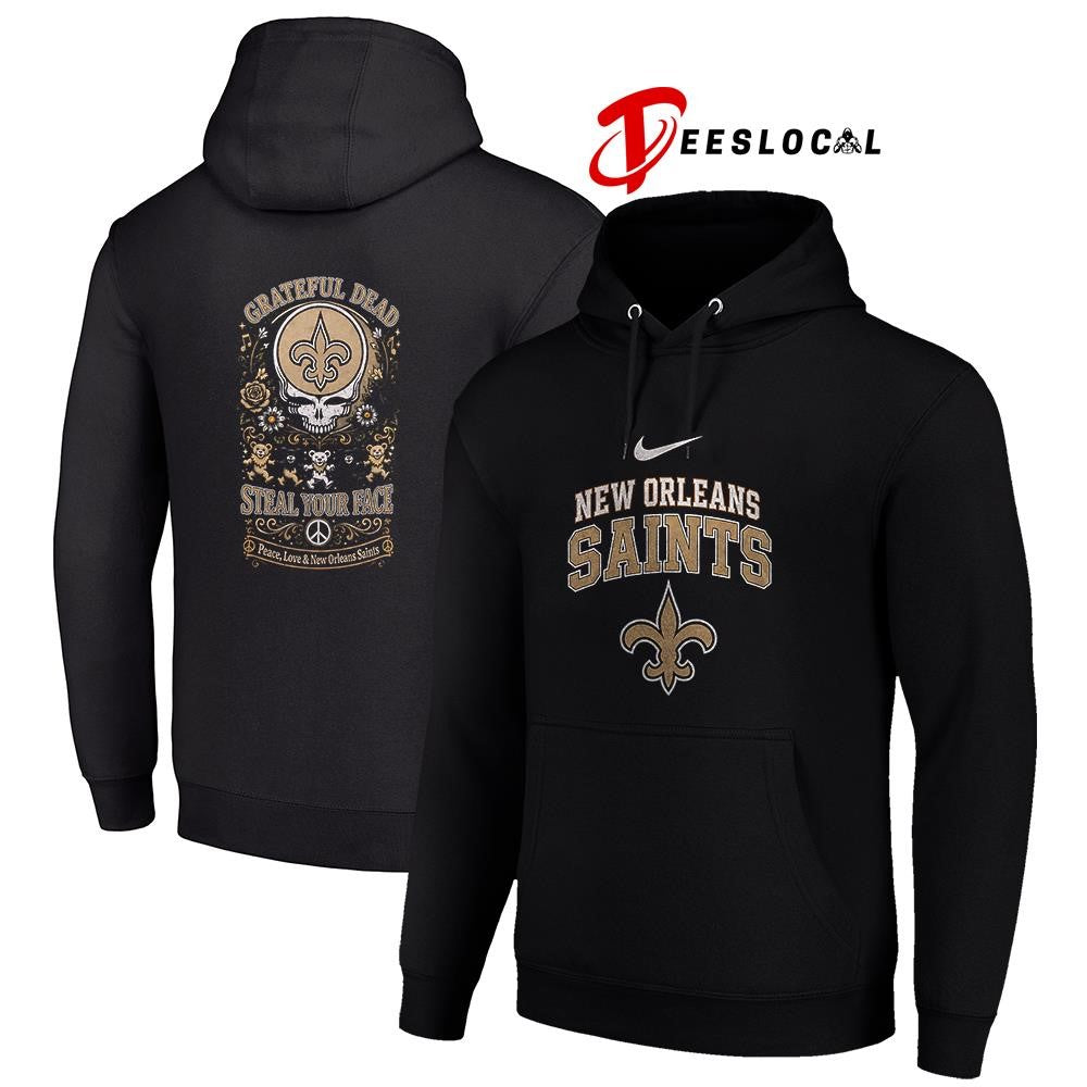 NewOrleansSaintsxGratefulDeadstealyourfacepeacelovelogoshirt