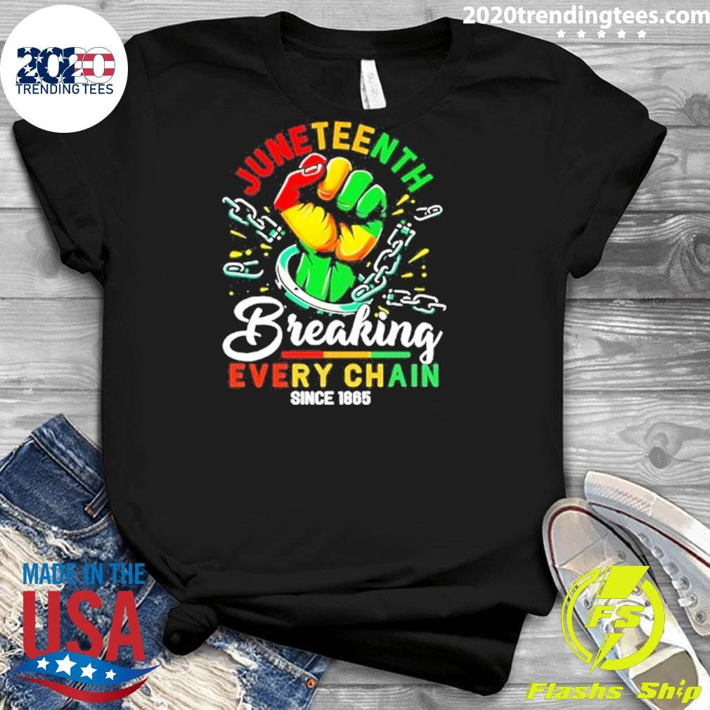 Handcuff Juneteenth Breaking Every Chain Since 1865 Shirt