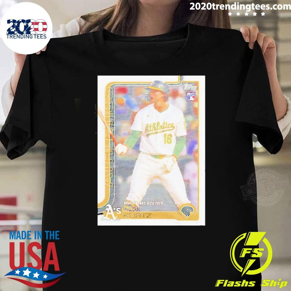 Nick Kurtz Athletics Topps Baseball 2026 Tee Shirt