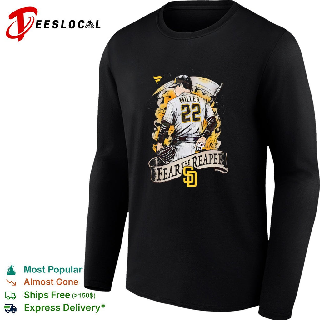 Nick Martinez San Diego Padres MLB Fear the Reaper Baseball Shirt