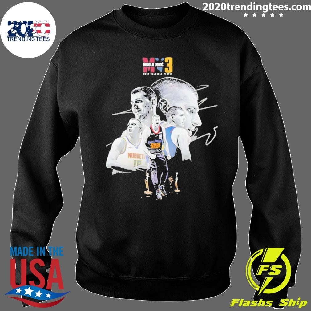 Nikola Jokic 3 Denver Nuggets Basketball Most Valuable Player Shirt