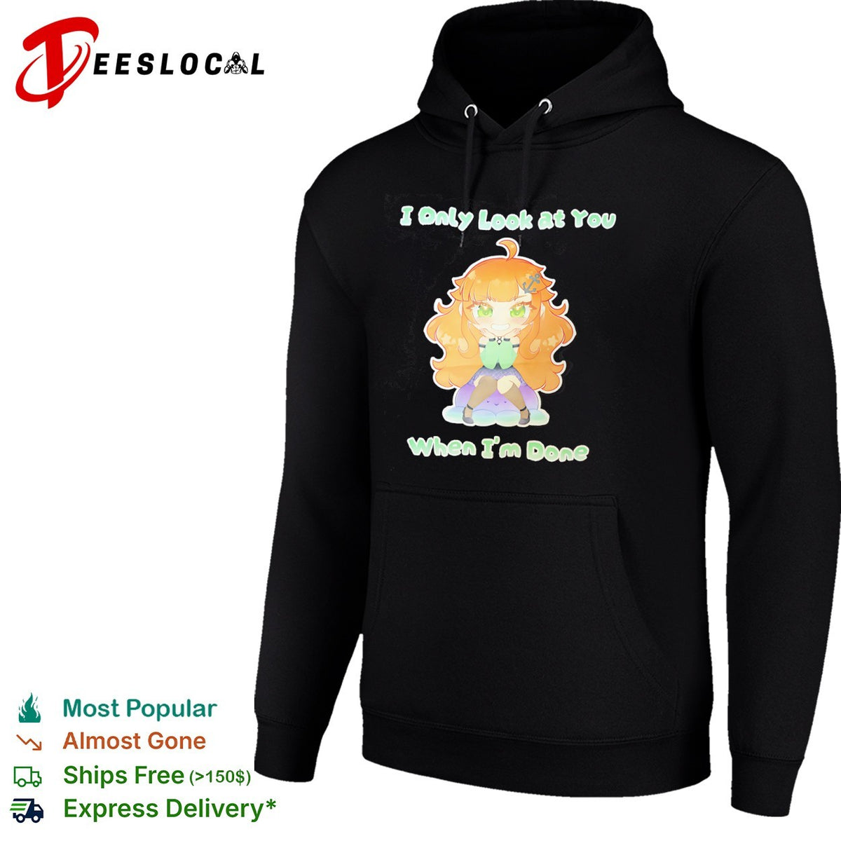 Ninomae Ina nis Hololive I Only Look at You When Im Done chibi anime character shirt